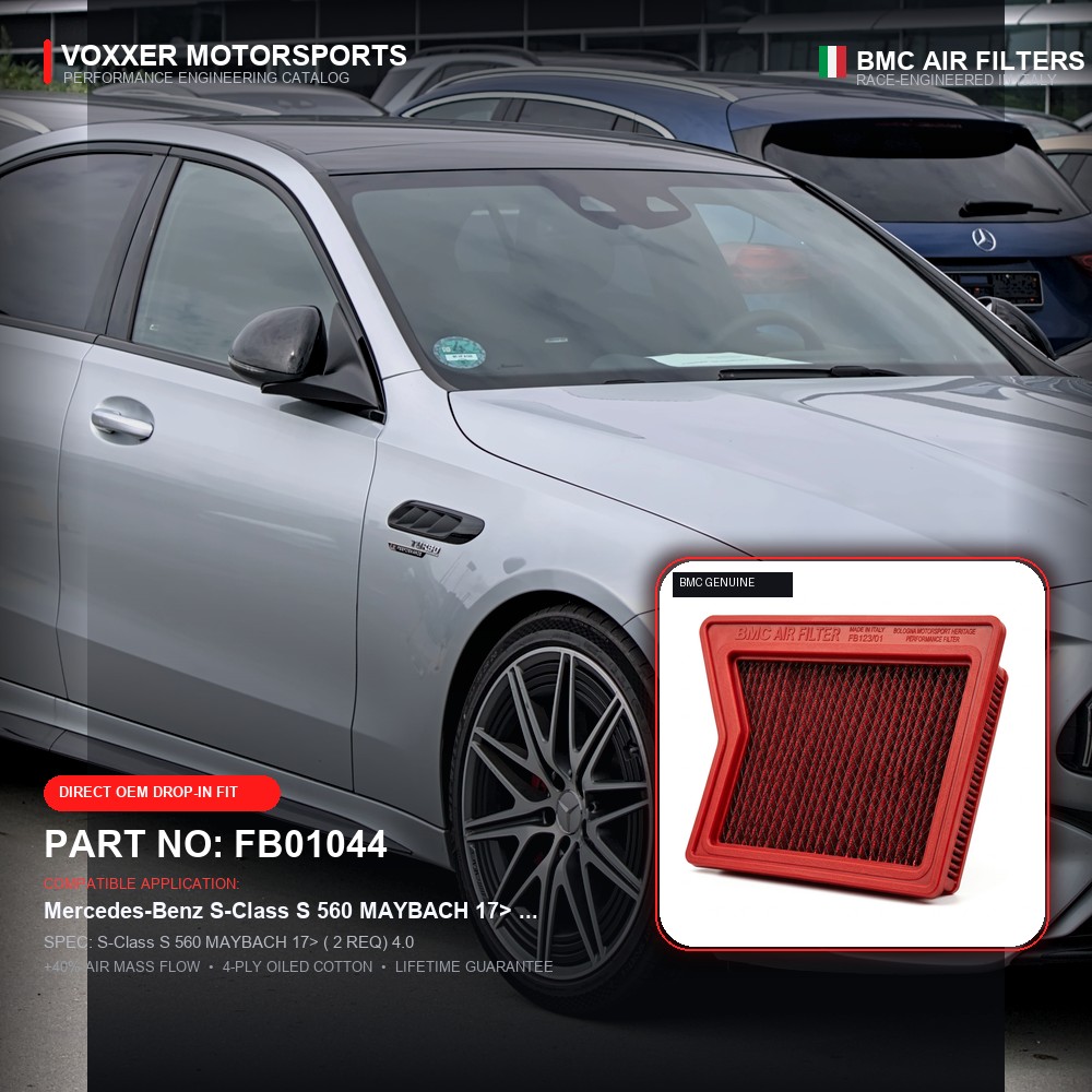 BMC Air Filter — FB01044 (S-Class S 560 MAYBACH 17> ( 2 REQ) 4.0)