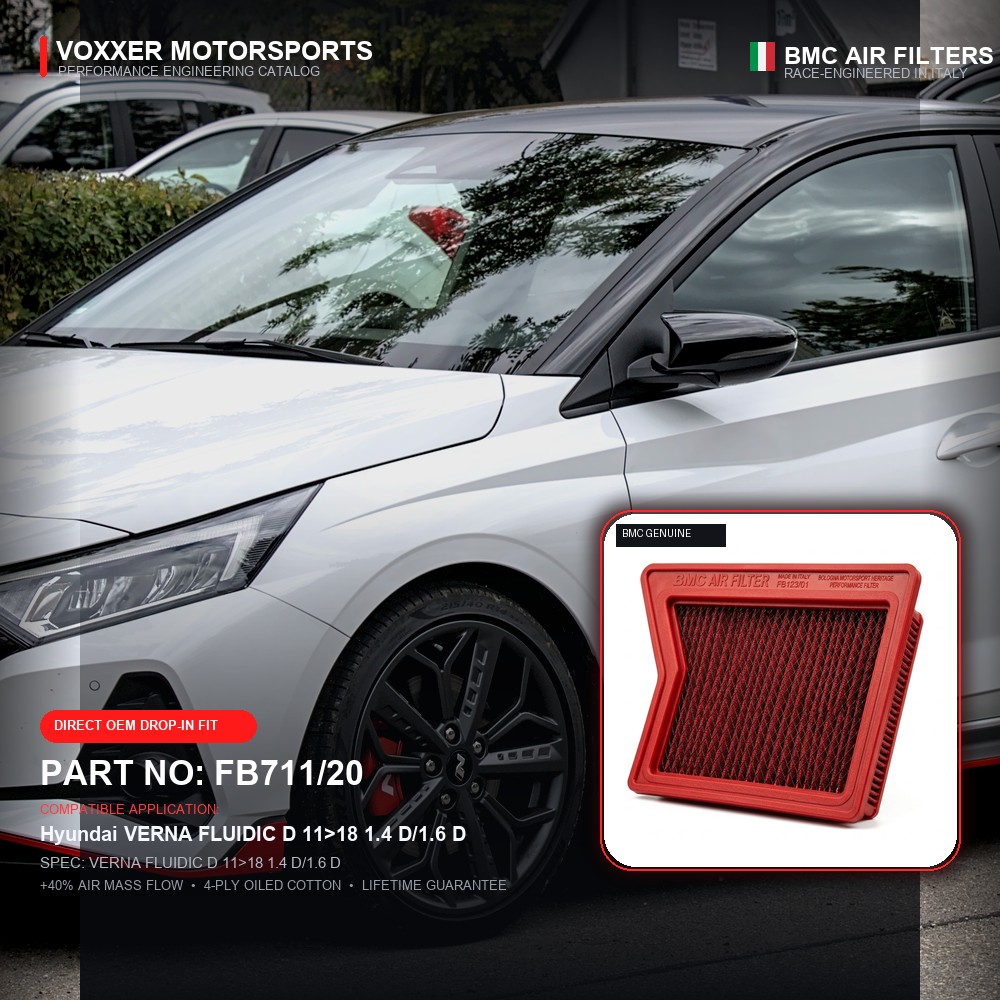 BMC Air Filter — FB711/20 (VERNA FLUIDIC D 11>18 1.4 D/1.6 D)