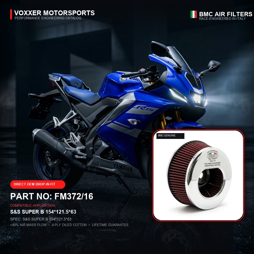 BMC Air Filter — FM372/16 (S&S SUPER B 154*121.5*63)