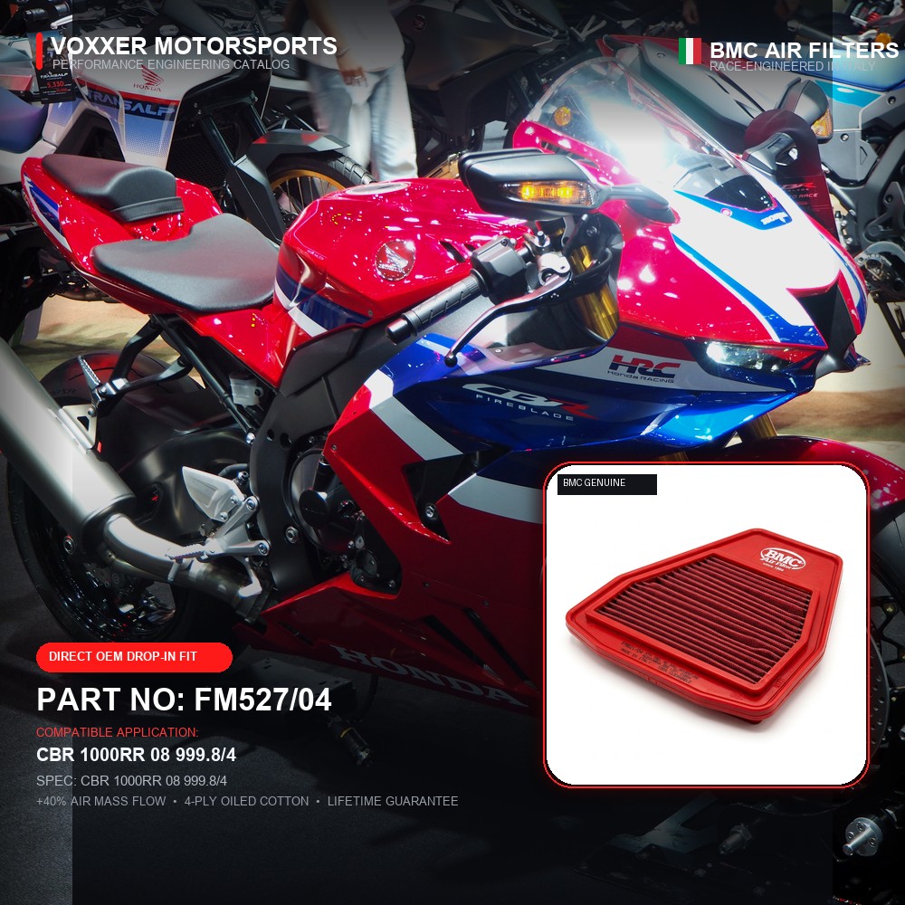 BMC Air Filter — FM527/04 (CBR 1000RR 08 999.8/4)