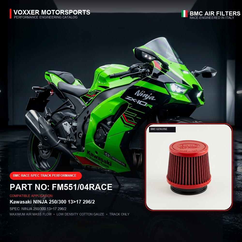 BMC Air Filter — FM551/04RACE (NINJA 250/300 13>17 296/2)