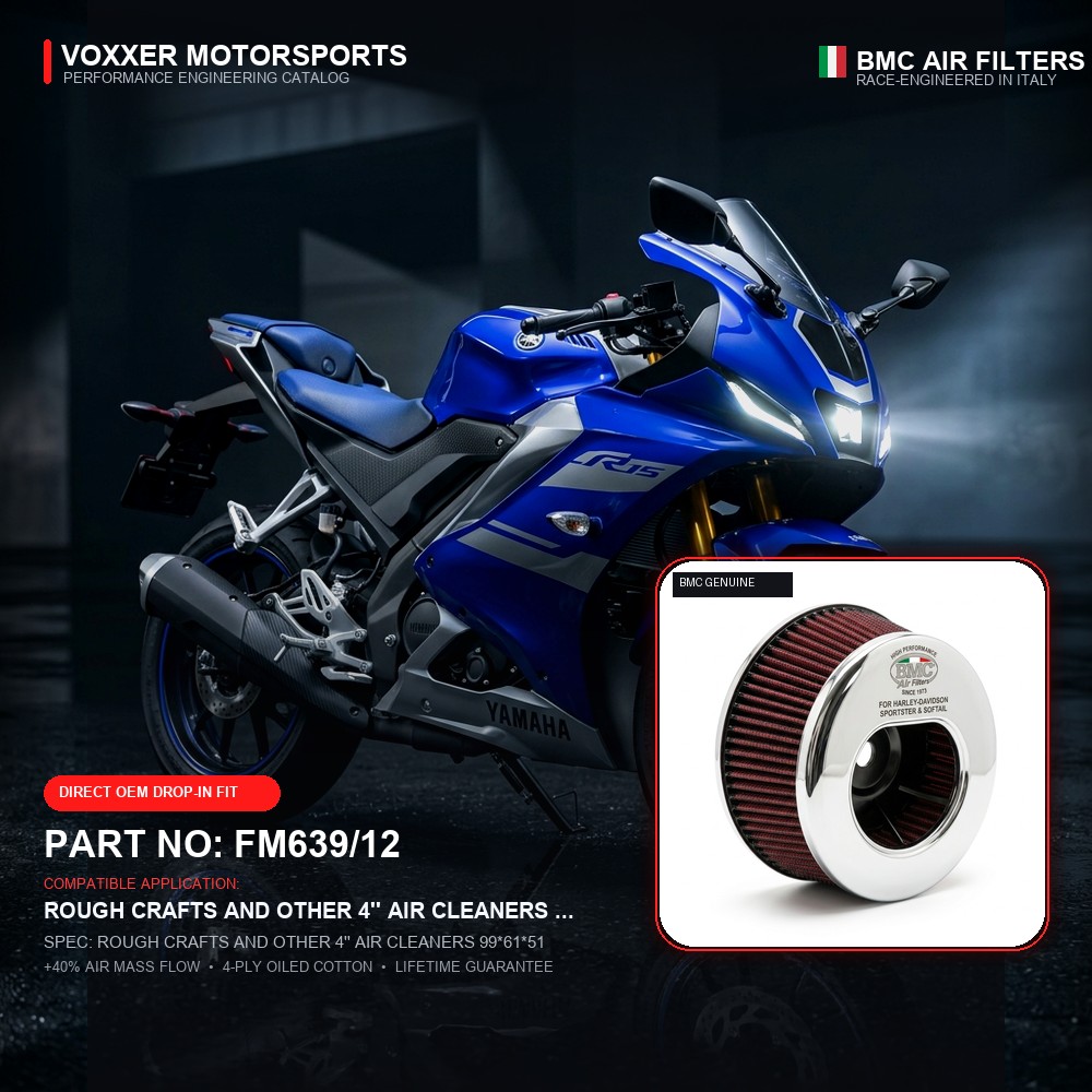 BMC Air Filter — FM639/12 (ROUGH CRAFTS AND OTHER 4'' AIR CLEANERS 99*61*51)